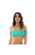 Top floral ombro a ombro verde agua Top Acqua Flora Off Shoulder