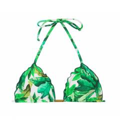 Top Floresta Verde Top Folhagem Frufru
