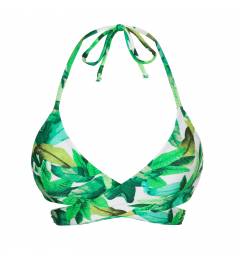 Top Folhagem Decote V Top Folhagem Transpassado