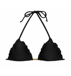 Top Preto Rolote Top Marrakesh Preto Frufru