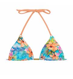 Top argola estampa com rose Top Maxi Flower Arg Tri