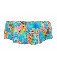 Cropped Ombro A Ombro Floral Top Maxi Flower Babado