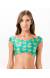 Top cropped transpassado coqueiro Soutien Palmeiras Amarelas