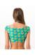 Top cropped transpassado coqueiro Soutien Palmeiras Amarelas