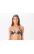 Top floral preto e azul Soutien Petalas Negras