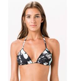 Top floral preto e azul Soutien Petalas Negras