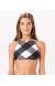 Top cropped p&b xadrez Soutien Preto E Branco