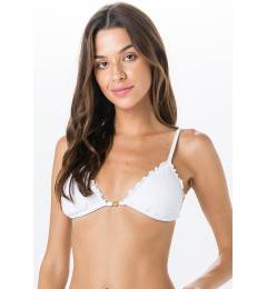 Top frufru texturizado branco - Top Frufru Anarruga Branco