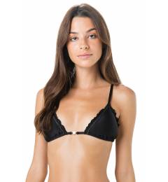 Top preto ala regulavel - Top Frufru Liso Preto